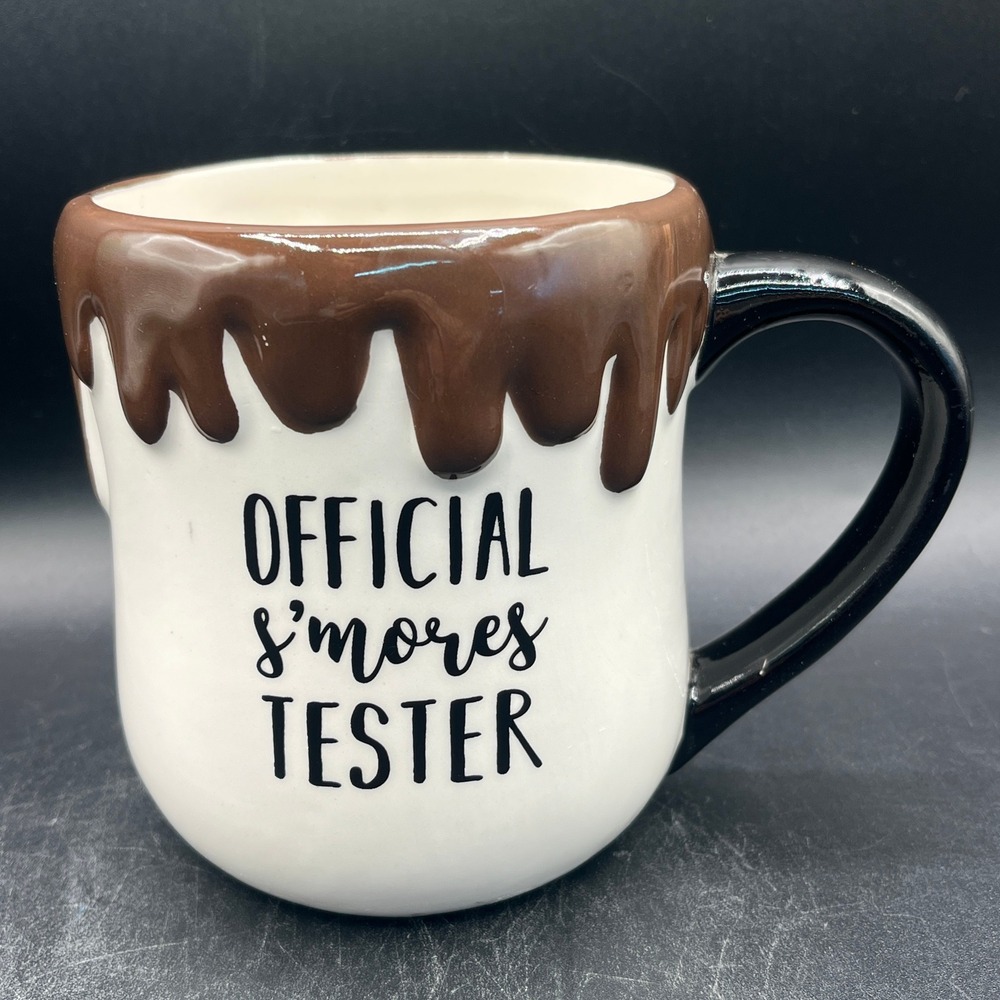 Official Smores Tester Ceramic Coffee Mug Cup Chocolate Drip 3D 20oz As Is